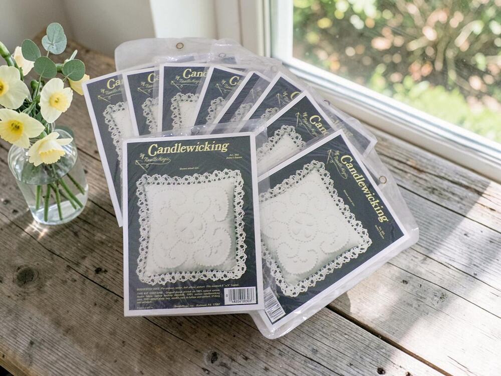 9 Needle Magic Candlewick Sachet Pillow Kits #303 Jenny's Square Sealed Vtg